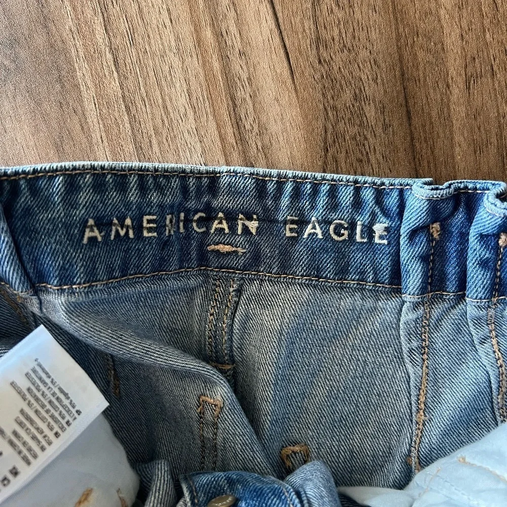 American Eagle Outfitters Blue Skater Mini Skirt with Tie Front Size 4 Regular - Picture 6 of 9